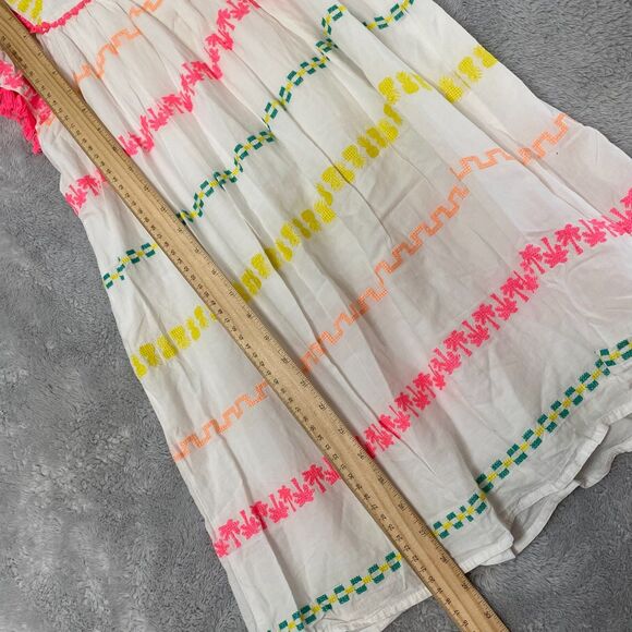 Cat & Jack Girls Size L (10/12) Tassel Embroidered Dress‎ Rainbow Colors Lined - Picture 8 of 12